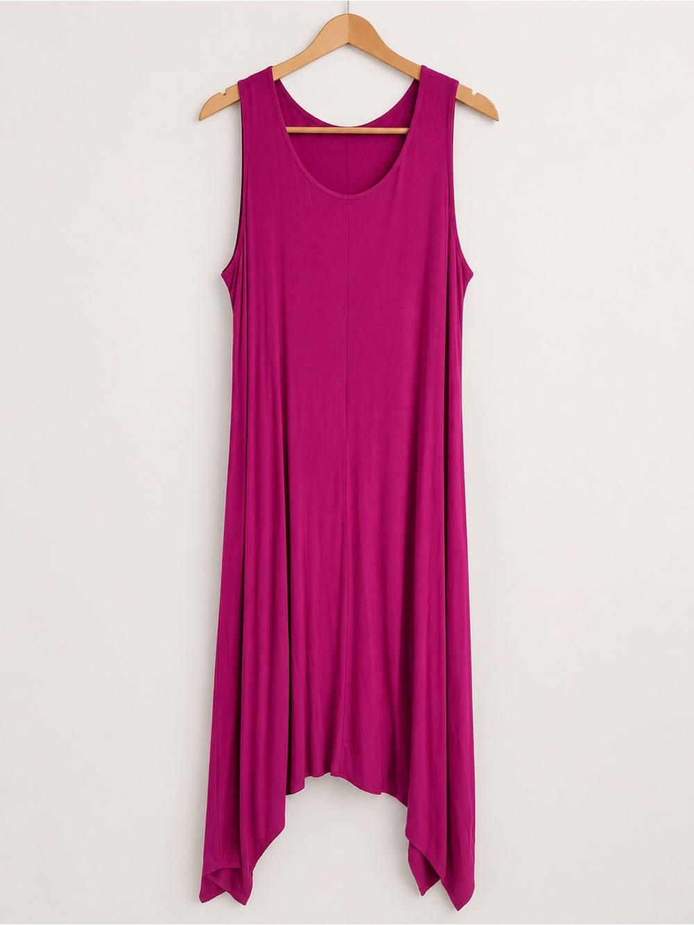 ANTTHONY Original Magenta Draped Handkerchief Hem Sleevelessโ Maxi Dress XL NWT